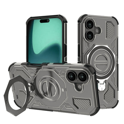 Deksel for Apple iPhone 16, Techsuit, Carbon Shield Pro, Røykfarget