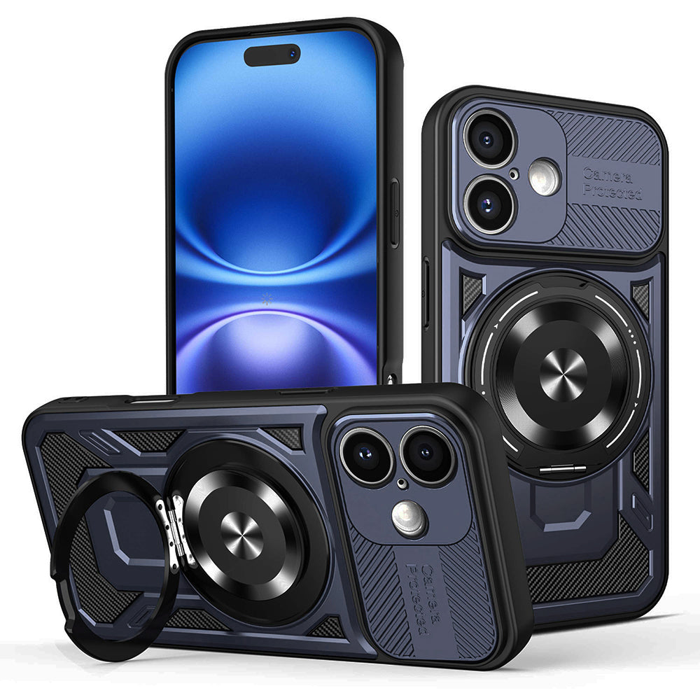 Deksel for Apple iPhone 16, Techsuit, RuggedCam, Blå
