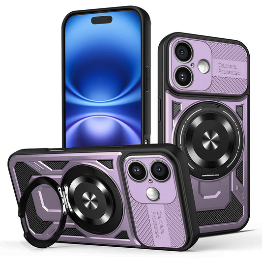 Deksel for Apple iPhone 16, Techsuit, RuggedCam, Lilla