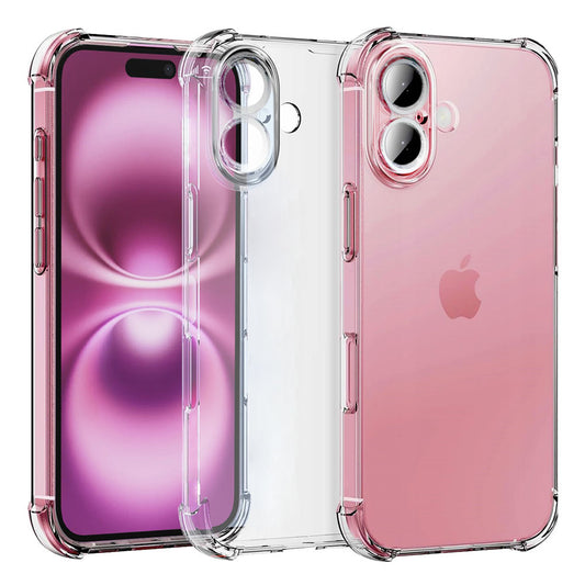 Deksel for Apple iPhone 16, Techsuit, Støtsikker Klar, Transparent