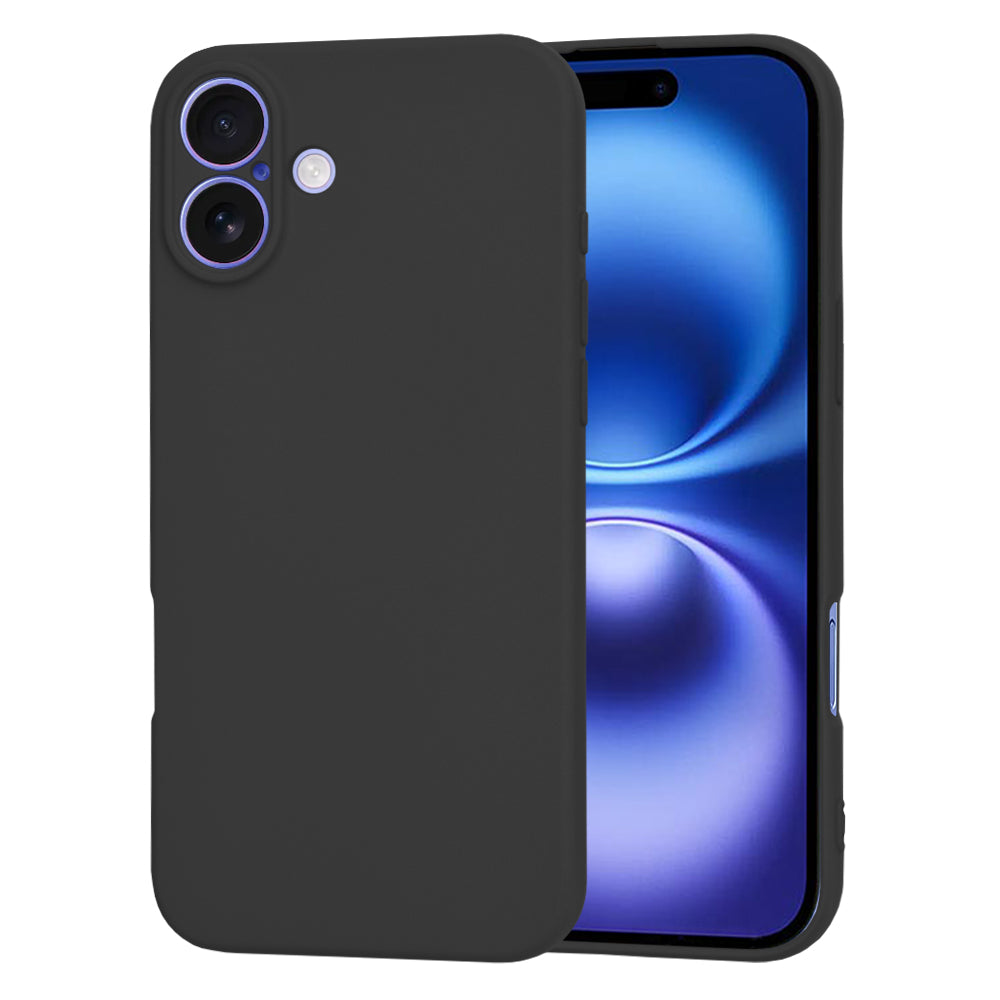Deksel for Apple iPhone 16, Techsuit, SoftFlex, Svart