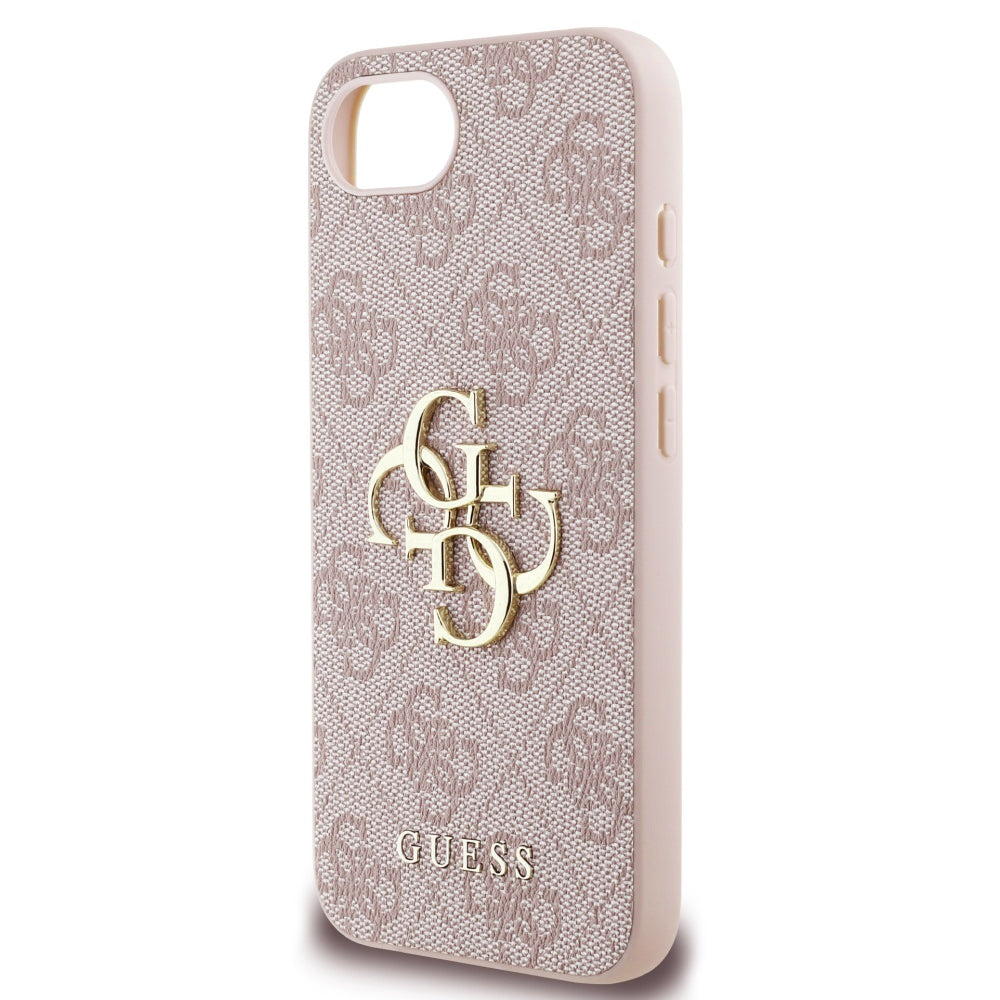 Deksel for Apple iPhone 16e, Guess, 4G Big Logo, Rosa