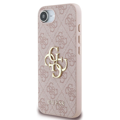 Deksel for Apple iPhone 16e, Guess, 4G Big Logo, Rosa
