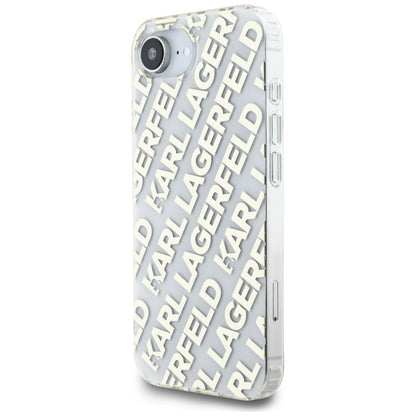 Deksel for Apple iPhone 16e, Karl Lagerfeld, IML Luxury Gold Fullover Logo, Gull