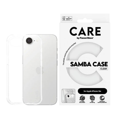 Deksel for Apple iPhone 16e, PanzerGlass, Care Fashionable, Gjennomsiktig