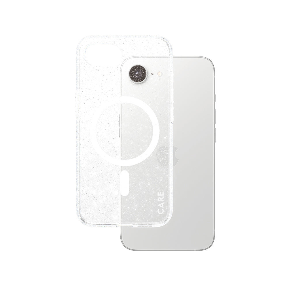 Deksel for Apple iPhone 16e, PanzerGlass, Care Urban Combat Star Lit, Transparent Hvit