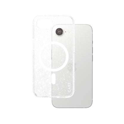 Deksel for Apple iPhone 16e, PanzerGlass, Care Urban Combat Star Lit, Transparent Hvit