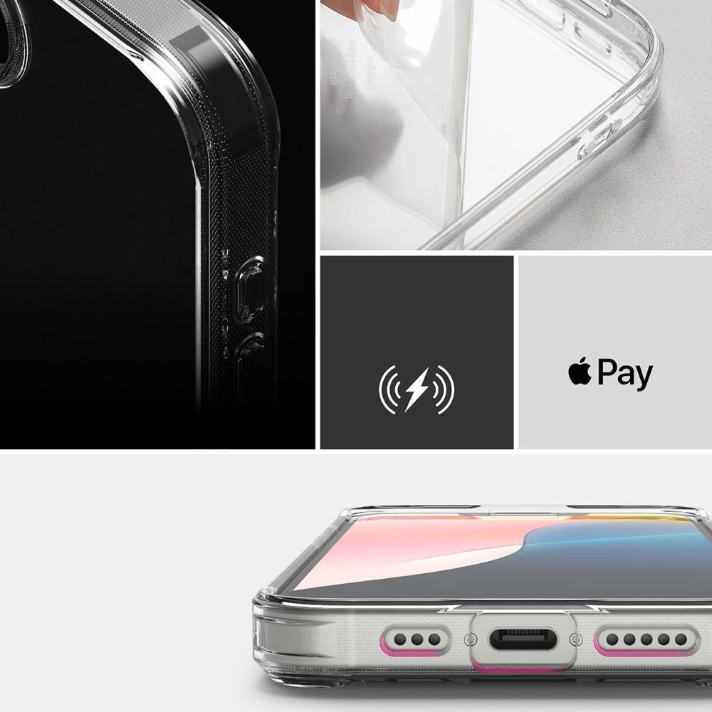 Deksel for Apple iPhone 17e / 16e, Ringke, Fusion, Transparent