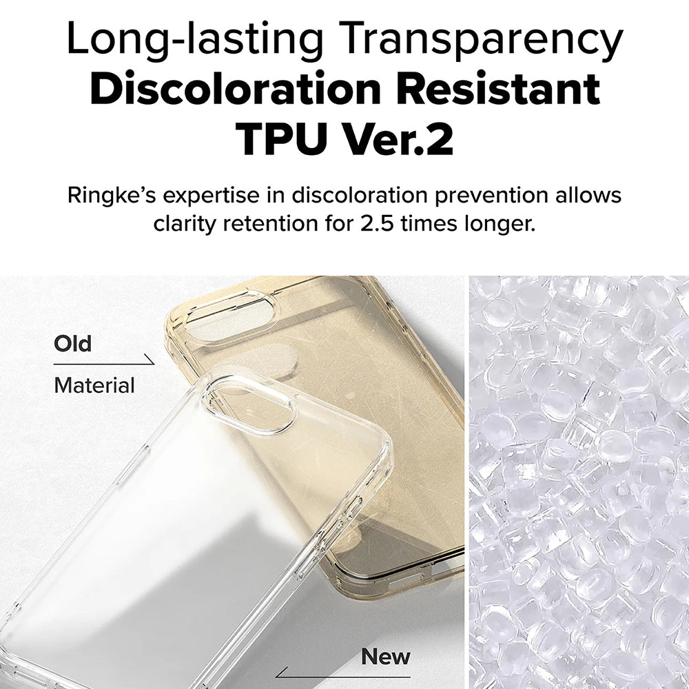 Deksel for Apple iPhone 17e / 16e, Ringke, Fusion, Frostet Transparent