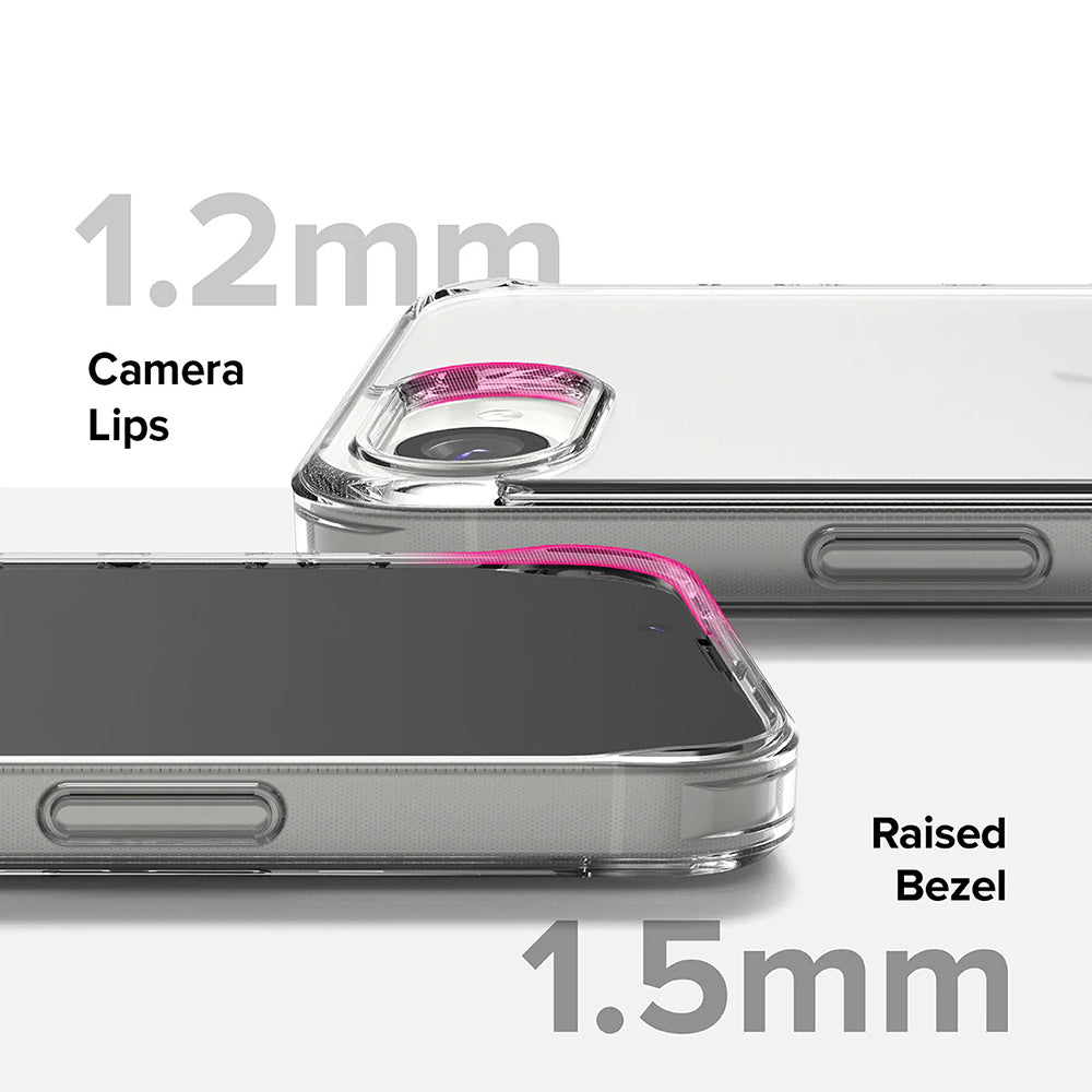 Deksel for Apple iPhone 17e / 16e, Ringke, Fusion, Frostet Transparent