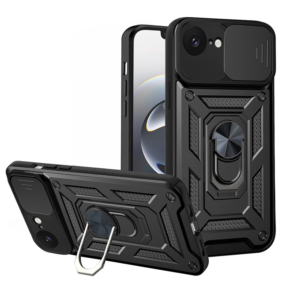 Deksel for Apple iPhone 17e / 16e, Techsuit, CamShield, Svart