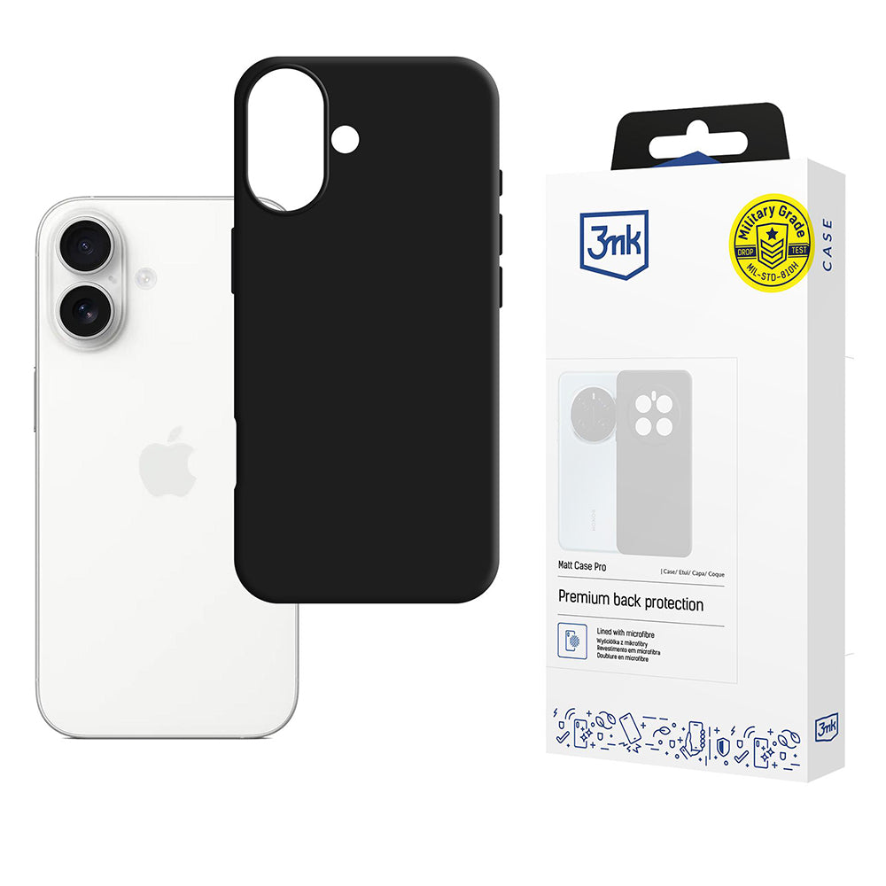 Deksel for Apple iPhone 17, 3MK, Matt Pro, Svart