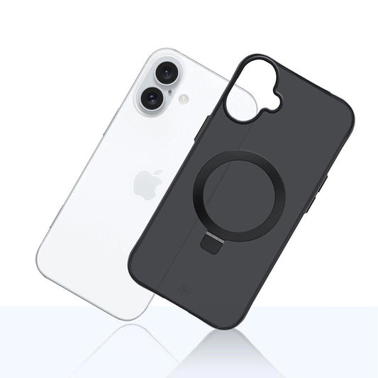 Deksel for Apple iPhone 17, 3MK, Smoke MagStand, Svart