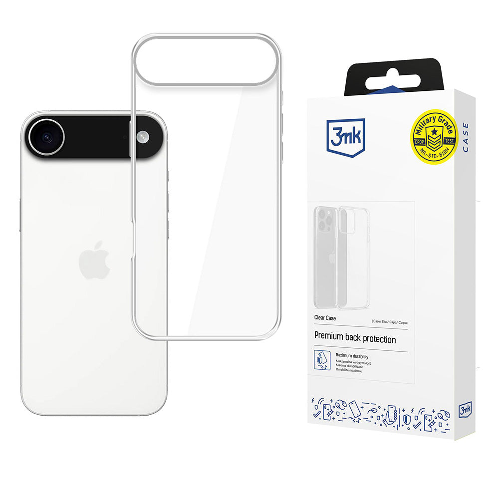 Deksel for Apple iPhone 17 Air, 3MK, Klar, Gjennomsiktig