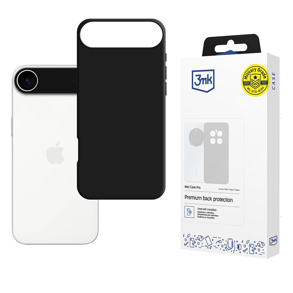 Deksel for Apple iPhone 17 Air, 3MK, Matt Pro, Svart