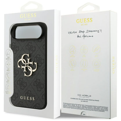 Deksel for Apple iPhone 17 Air, Guess, 4G Big Logo, Svart