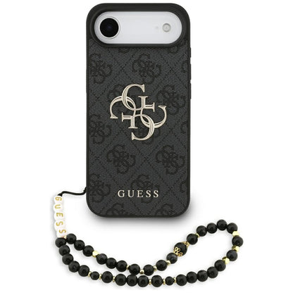 Deksel for Apple iPhone 17 Air, Guess, 4G Classic Logo with Strap, Svart