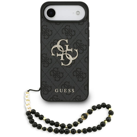 Deksel for Apple iPhone 17 Air, Guess, 4G Classic Logo with Strap, Svart