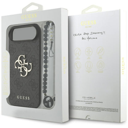 Deksel for Apple iPhone 17 Air, Guess, 4G Classic Logo with Strap, Svart