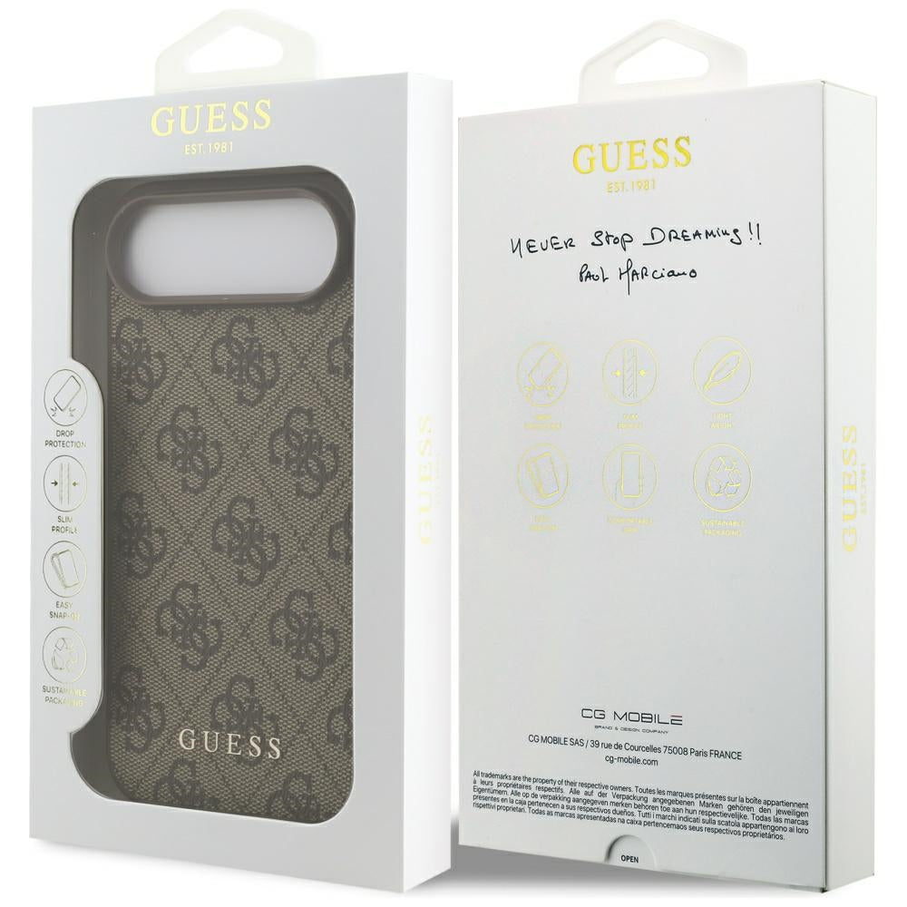 Deksel for Apple iPhone 17 Air, Guess, 4G Classic, Brun