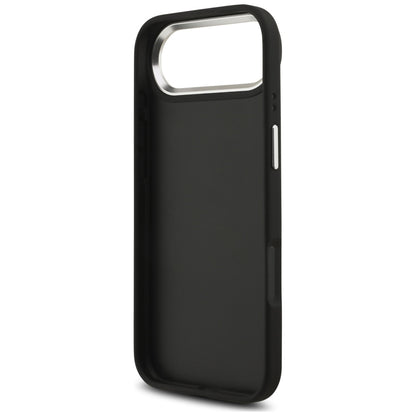 Deksel for Apple iPhone 17 Air, Guess, 4G Grained Big and Classic Logo, Svart Sølv