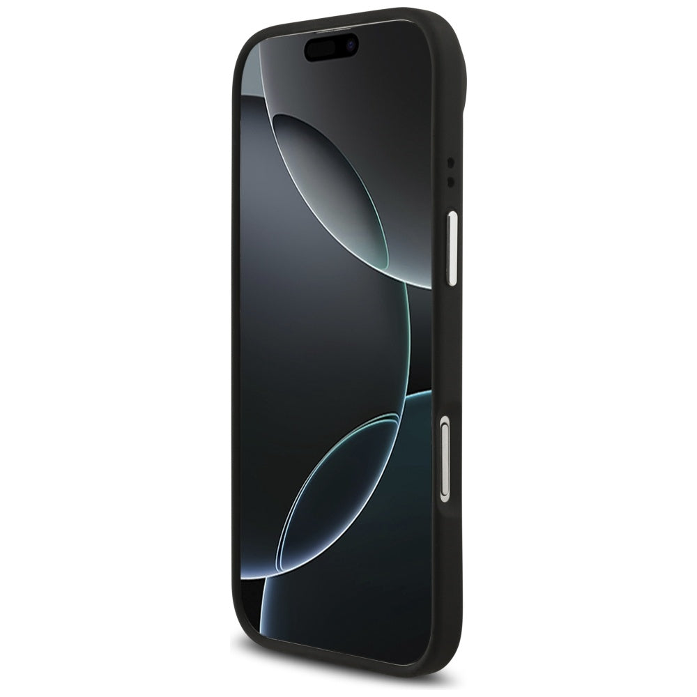 Deksel for Apple iPhone 17 Air, Guess, 4G Grained Big and Classic Logo, Svart Sølv