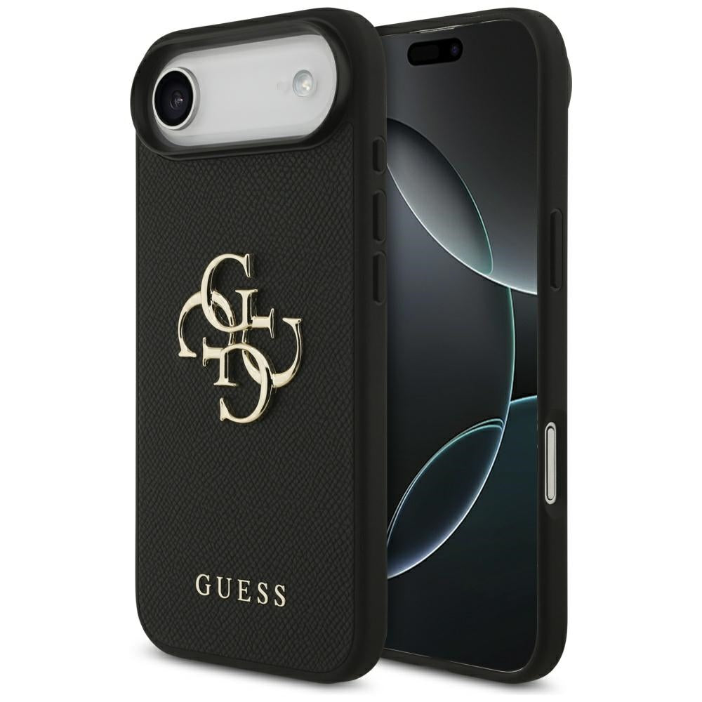 Deksel for Apple iPhone 17 Air, Guess, 4G Grained Big and Classic Logo, Svart