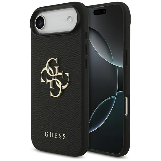 Deksel for Apple iPhone 17 Air, Guess, 4G Grained Big and Classic Logo, Svart
