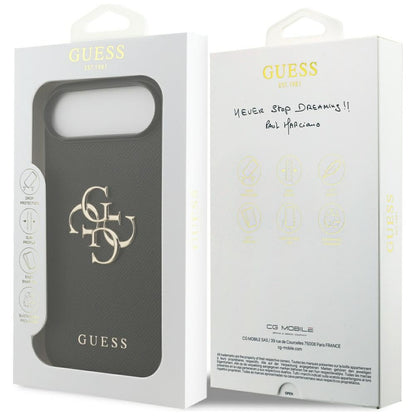 Deksel for Apple iPhone 17 Air, Guess, 4G Grained Big and Classic Logo, Svart