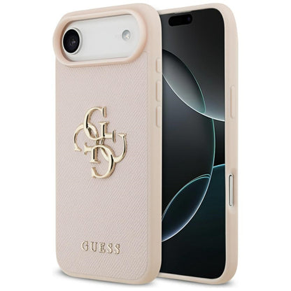 Deksel for Apple iPhone 17 Air, Guess, 4G Grained Big and Classic Logo, Rosa