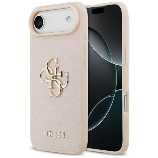 Deksel for Apple iPhone 17 Air, Guess, 4G Grained Big and Classic Logo, Rosa