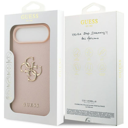 Deksel for Apple iPhone 17 Air, Guess, 4G Grained Big and Classic Logo, Rosa