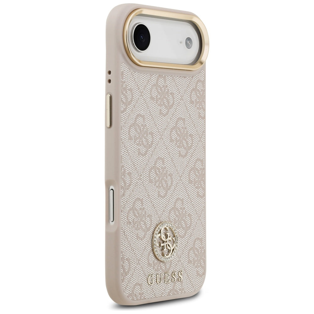 Deksel for Apple iPhone 17 Air, Guess, 4G Strass Logo and Big Strap, Rosa