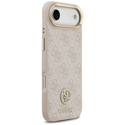 Deksel for Apple iPhone 17 Air, Guess, 4G Strass Logo and Big Strap, Rosa