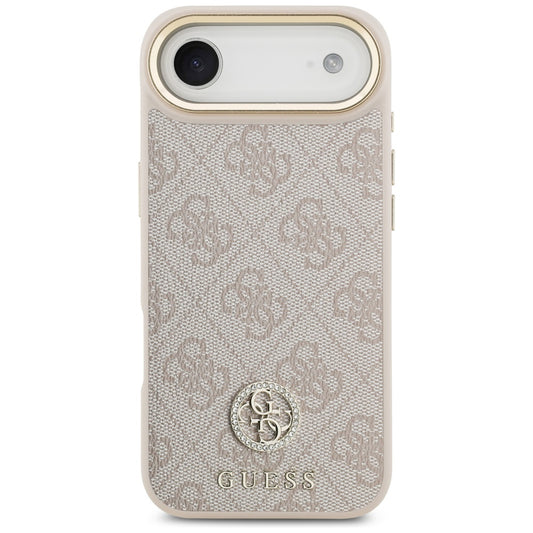 Deksel for Apple iPhone 17 Air, Guess, 4G Strass Logo and Big Strap, Rosa