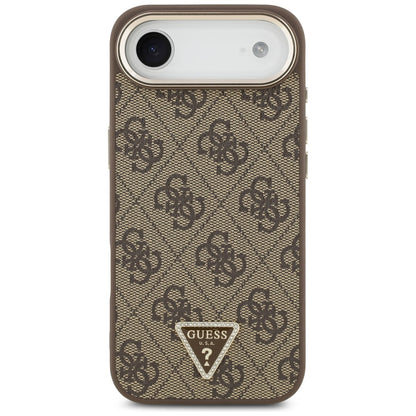 Deksel for Apple iPhone 17 Air, Guess, 4G Triangle Logo, Gyllenbrun