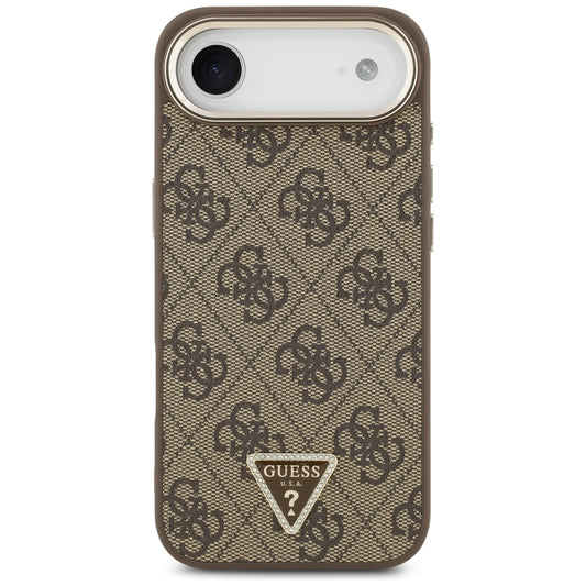 Deksel for Apple iPhone 17 Air, Guess, 4G Triangle Logo, Gyllenbrun