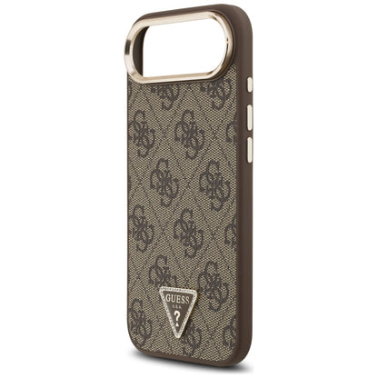 Deksel for Apple iPhone 17 Air, Guess, 4G Triangle Logo, Gyllenbrun