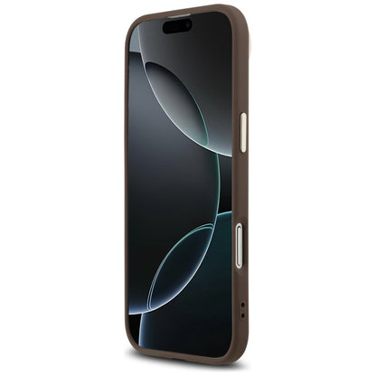 Deksel for Apple iPhone 17 Air, Guess, 4G Triangle Logo, Gyllenbrun