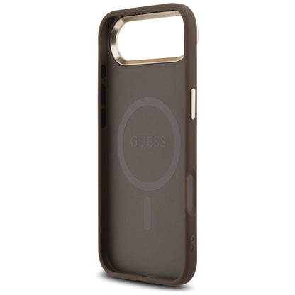 Deksel for Apple iPhone 17 Air, Guess, 4G Triangle Logo, Gyllenbrun