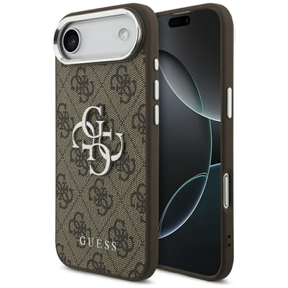 Deksel for Apple iPhone 17 Air, Guess, Big 4G Logo Classic, Brun Sølv