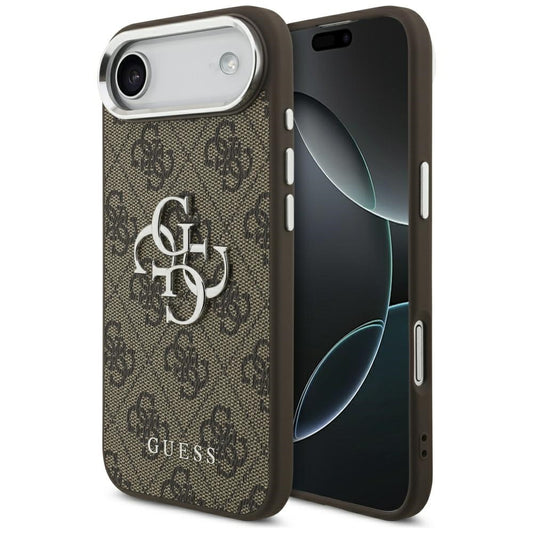 Deksel for Apple iPhone 17 Air, Guess, Big 4G Logo Classic, Brun Sølv