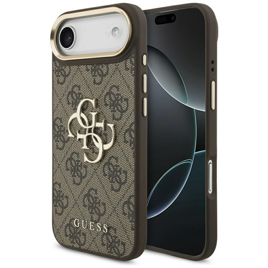 Deksel for Apple iPhone 17 Air, Guess, Big 4G Logo Classic, Gylden Brun