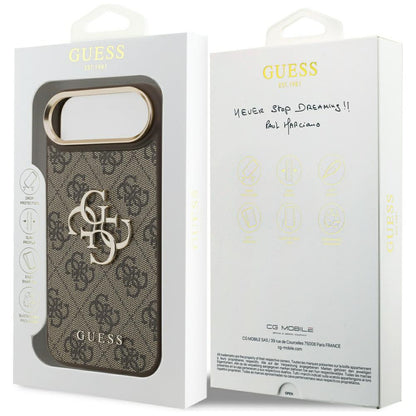Deksel for Apple iPhone 17 Air, Guess, Big 4G Logo Classic, Gylden Brun
