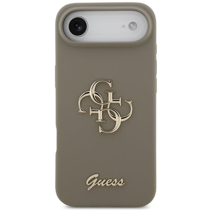 Deksel for Apple iPhone 17 Air, Guess, Big 4G Script, Brun