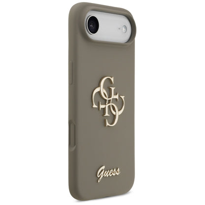 Deksel for Apple iPhone 17 Air, Guess, Big 4G Script, Brun