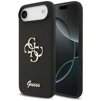Deksel for Apple iPhone 17 Air, Guess, Big 4G Script, Svart
