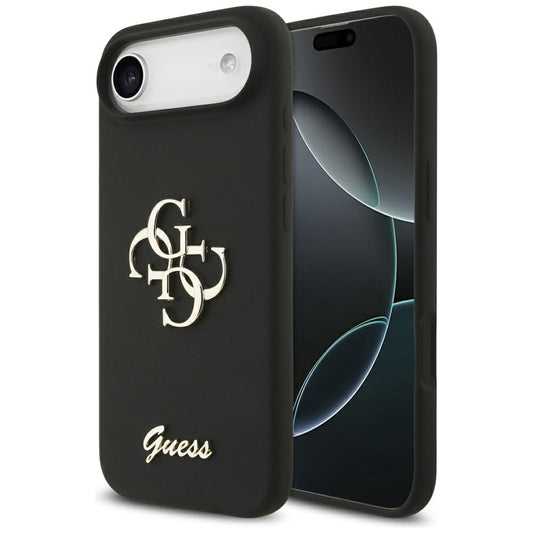 Deksel for Apple iPhone 17 Air, Guess, Big 4G Script, Svart
