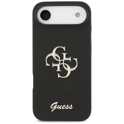 Deksel for Apple iPhone 17 Air, Guess, Big 4G Script, Svart