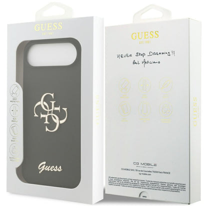 Deksel for Apple iPhone 17 Air, Guess, Big 4G Script, Svart